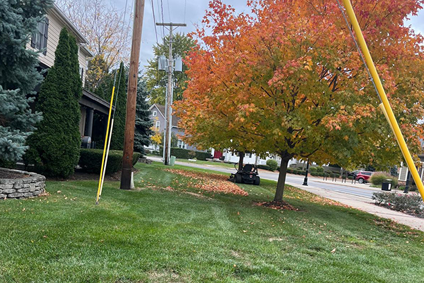 Fall cleanup project in Columbus, OH